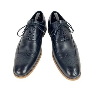 Stacy Adams Leather Wingtip Oxfords Men's 12 M Dress Shoes Dunbar Black Lace Up